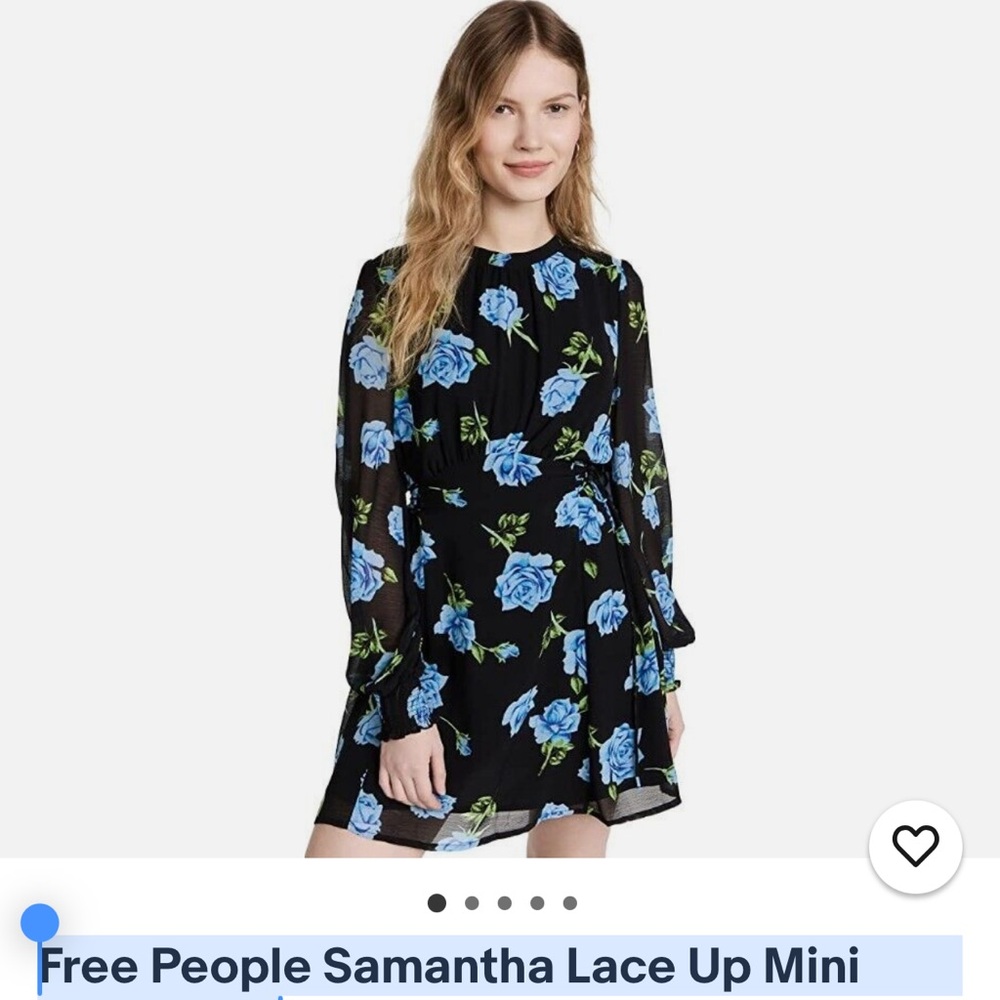 Free People Black and Blue Women's Dress
